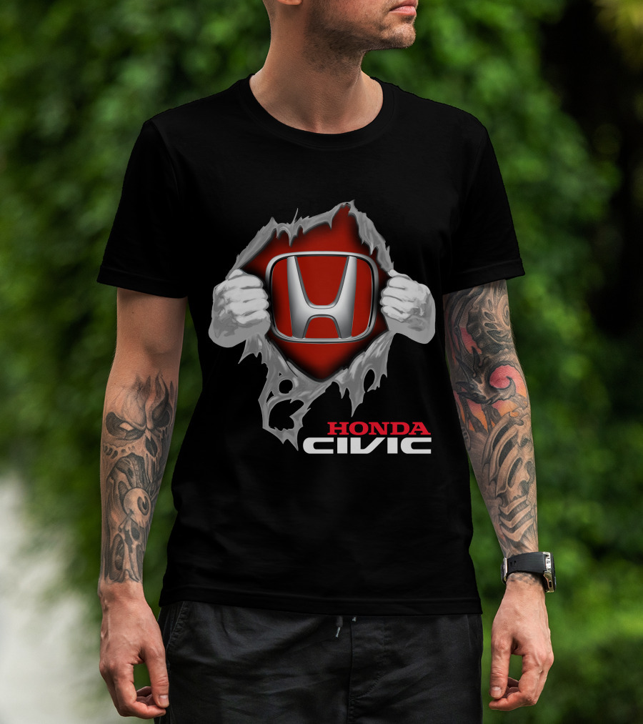 Honda Civic 08 Emblem Burst T-Shirt