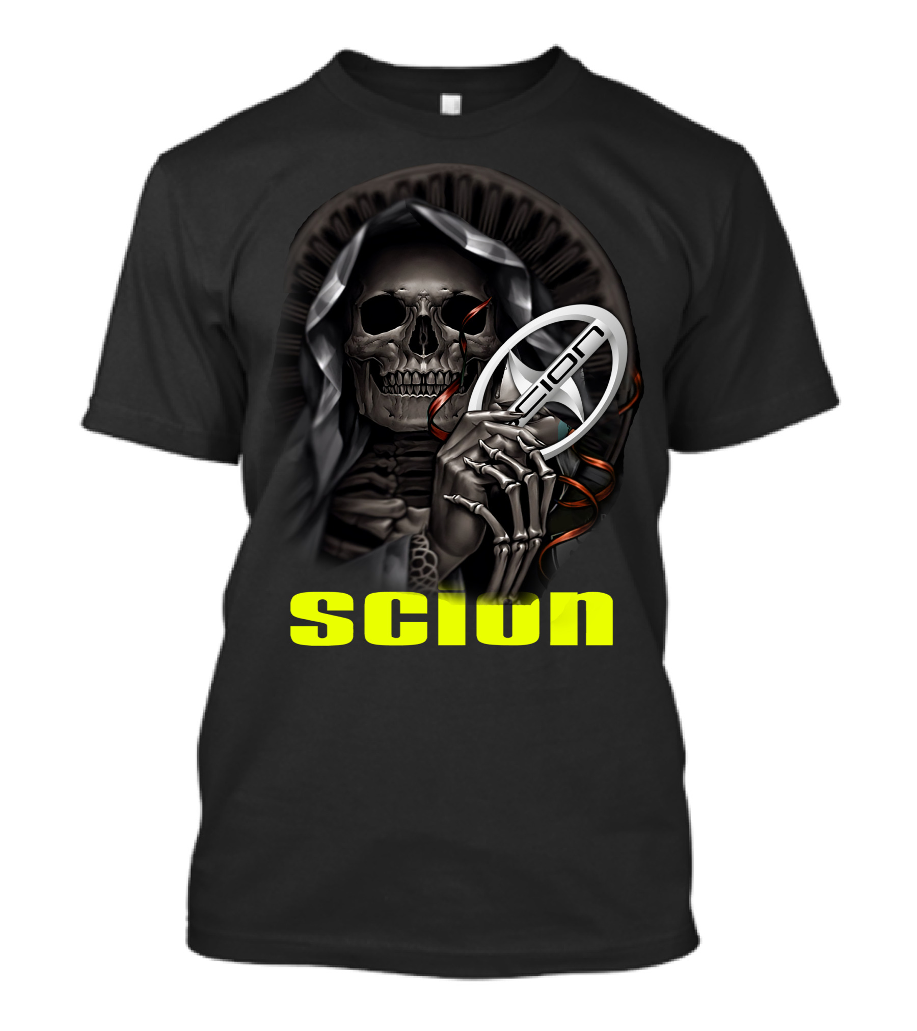 Scion Grim Reaper Skull Holding T-Shirt