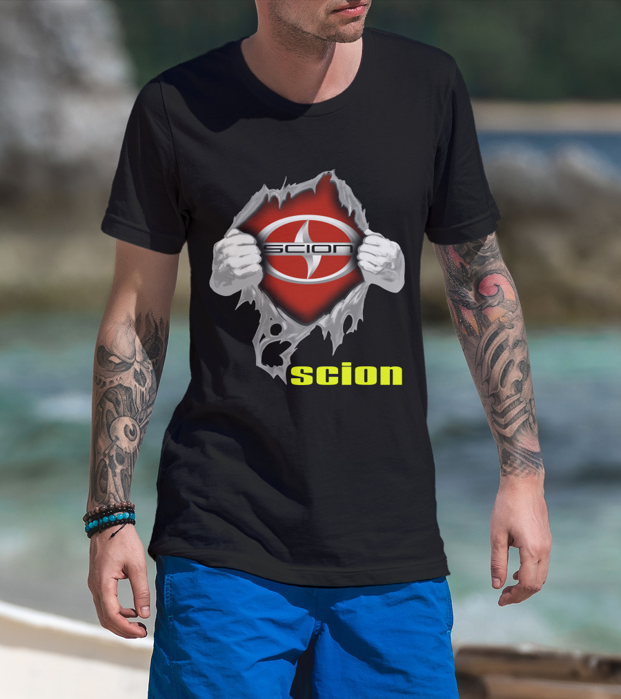 Scion Logo Ripping Through T-Shirt