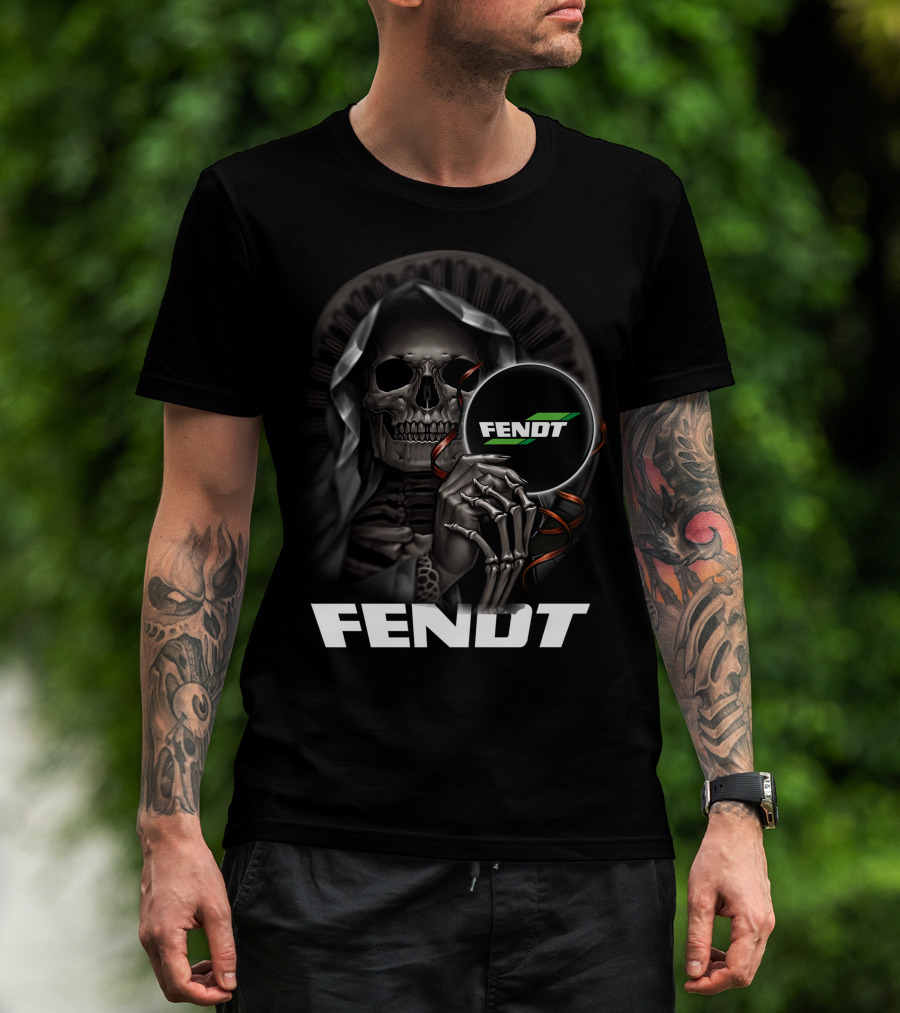 Fendt Grim Reaper Skeleton Holding T-Shirt