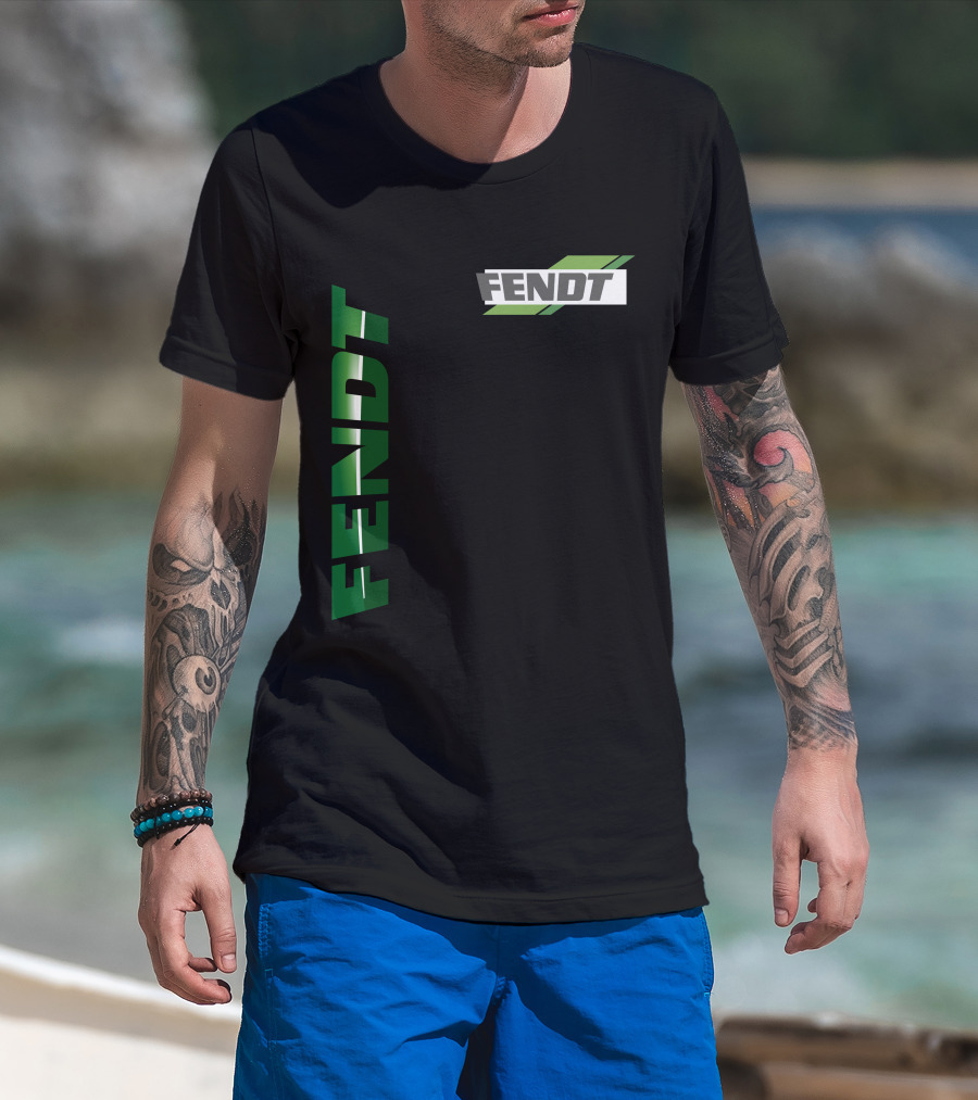 Fendt 01 Vertical And Diagonal Green T-Shirt