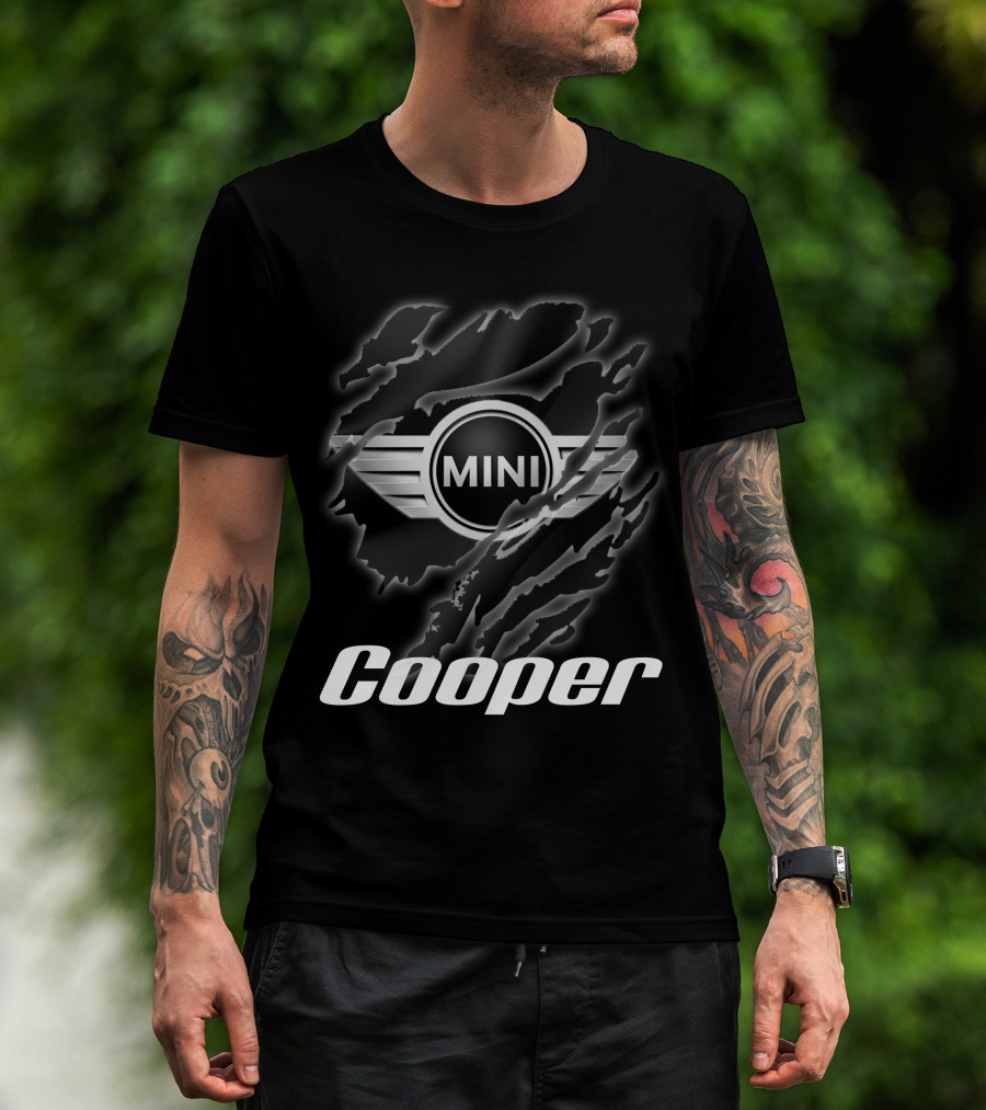 Mini Cooper Logo With Ripped Effect T-Shirt
