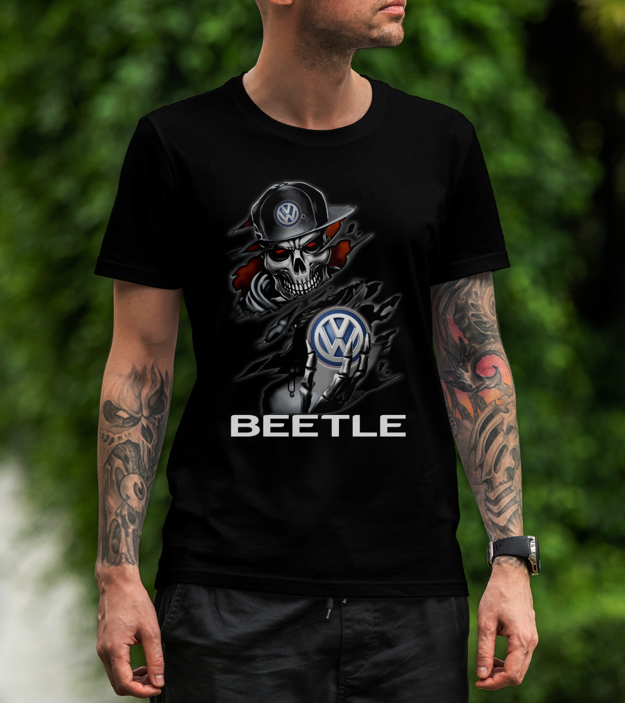 Volkswagen Beetle 08 Skull T-Shirt
