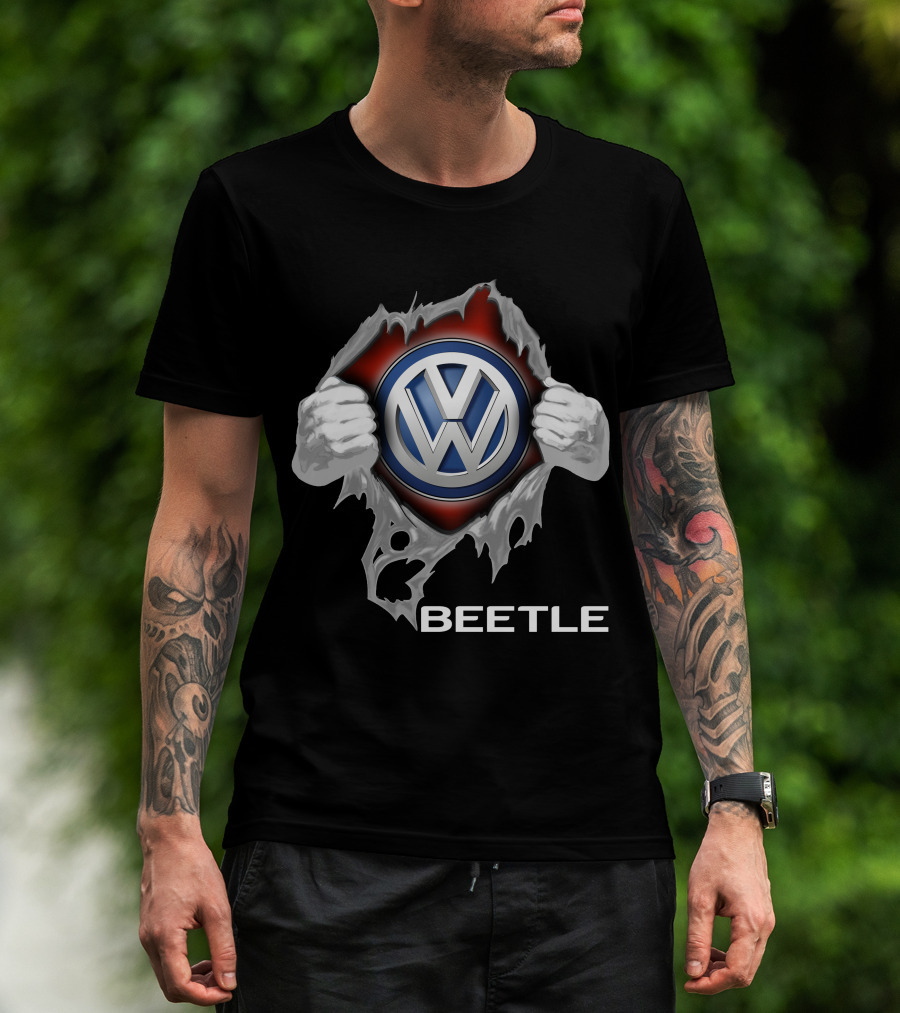 Volkswagen Beetle 05 Logo Ripped T-Shirt