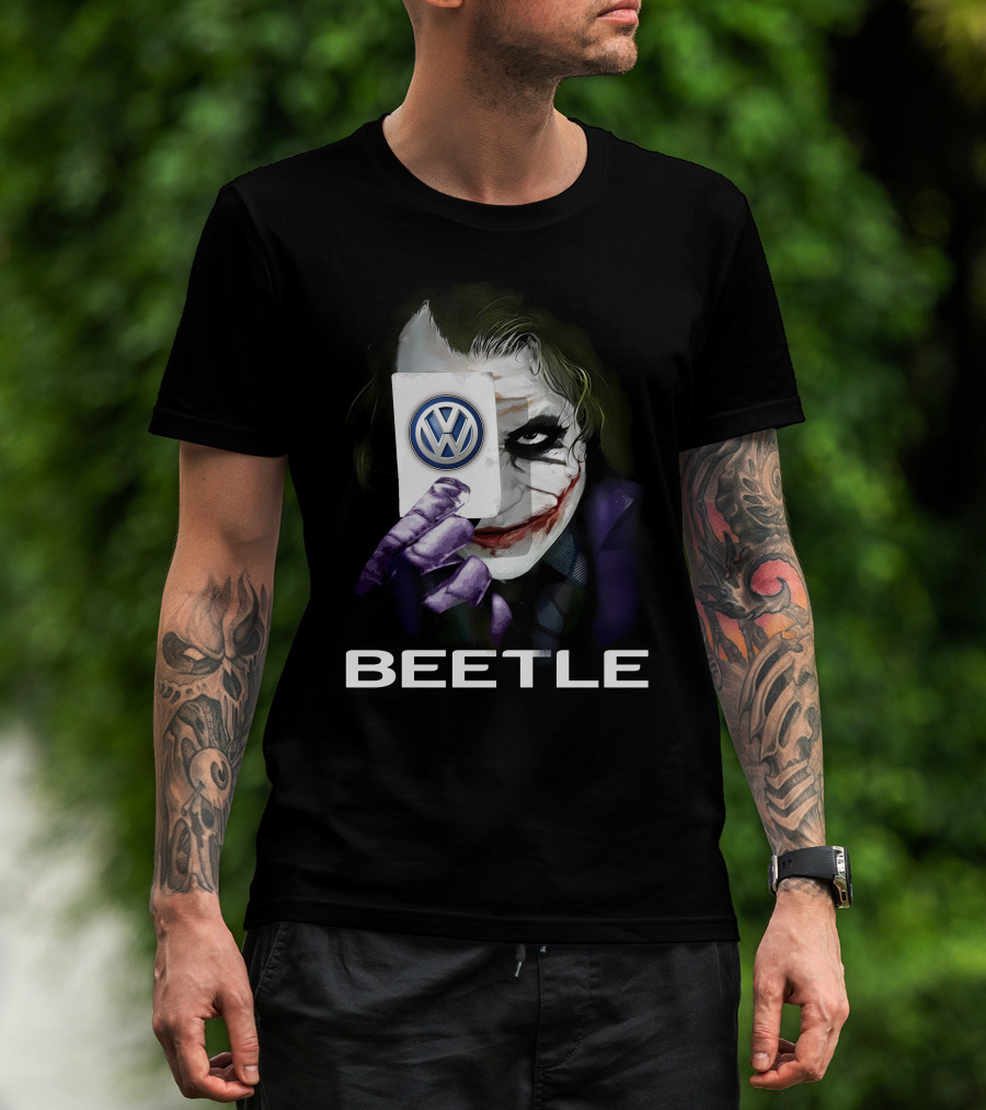 Beetle Volkswagen Joker Card Visual Fusion T-Shirt