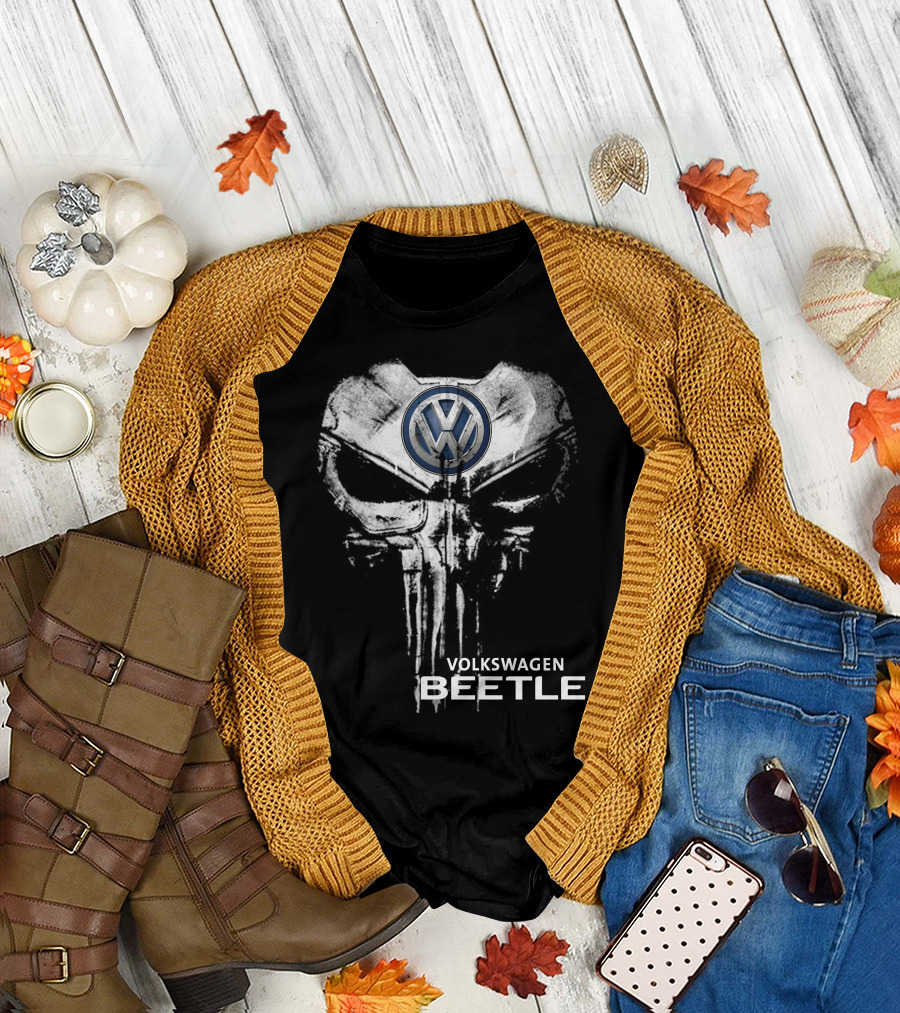 VOLKSWAGEN BEETLE VW PUNISHER SKULL T-Shirt