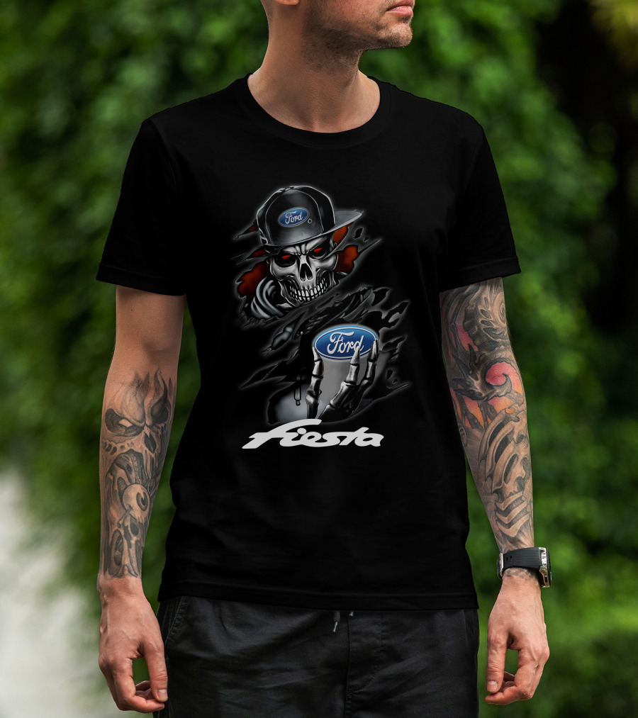 Fiesta Ford Skull Cap And Claw T-Shirt
