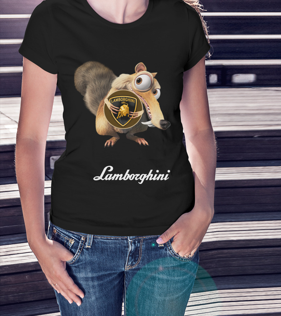 Lamborghini Ice Age Scrat Holding T-Shirt