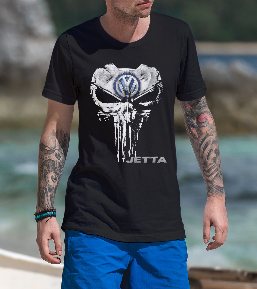 Volkswagen Logo With Skull Design Jetta07 T-Shirt
