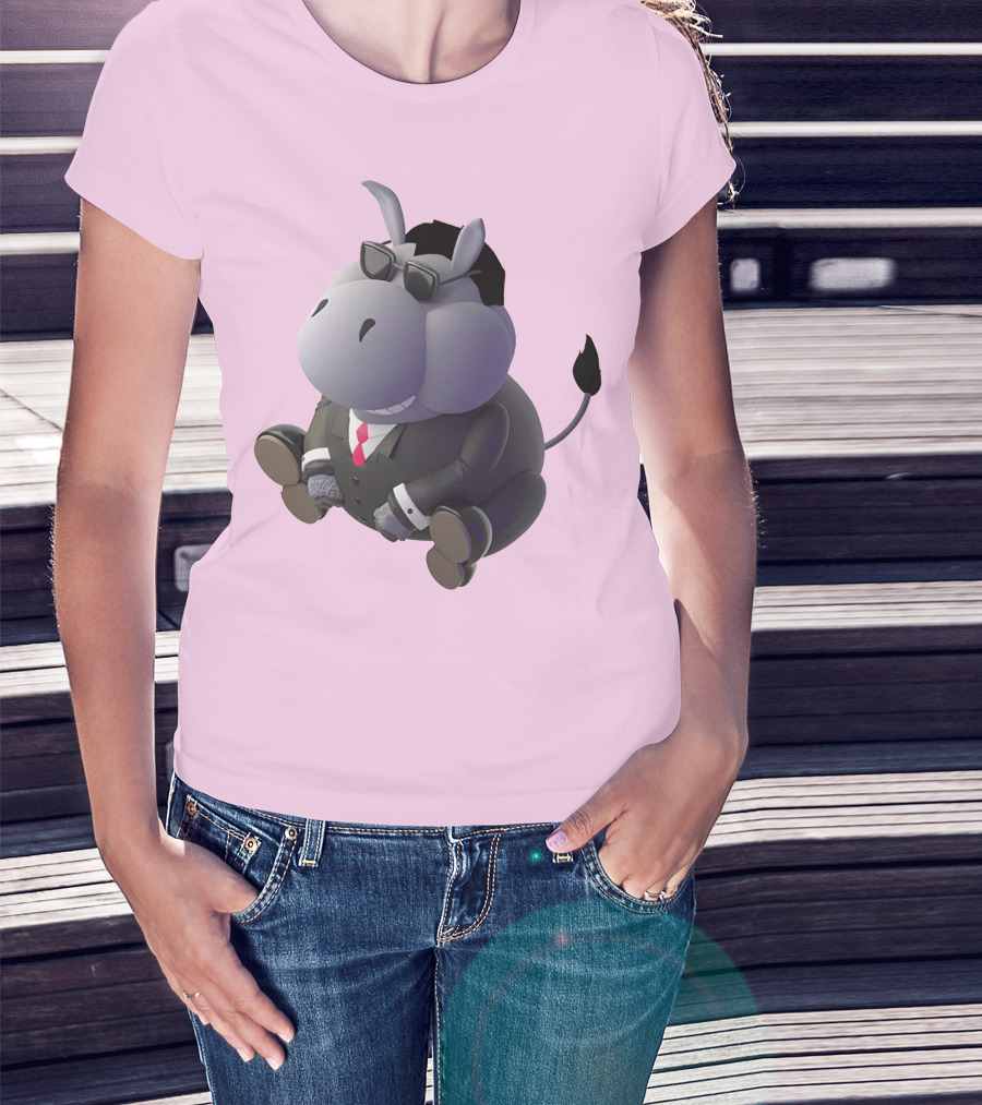 Dunkey Merch Stylish Cartoon Donkey In Suit And Sunglasses T-Shirt