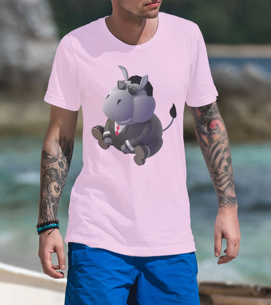 Dunkey Merch Stylish Cartoon Donkey In Suit And Sunglasses T-Shirt