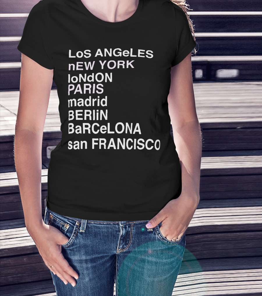 Anine Bing Paris Los Angeles New York London Madrid Berlin Barcelona San Francisco T-Shirt