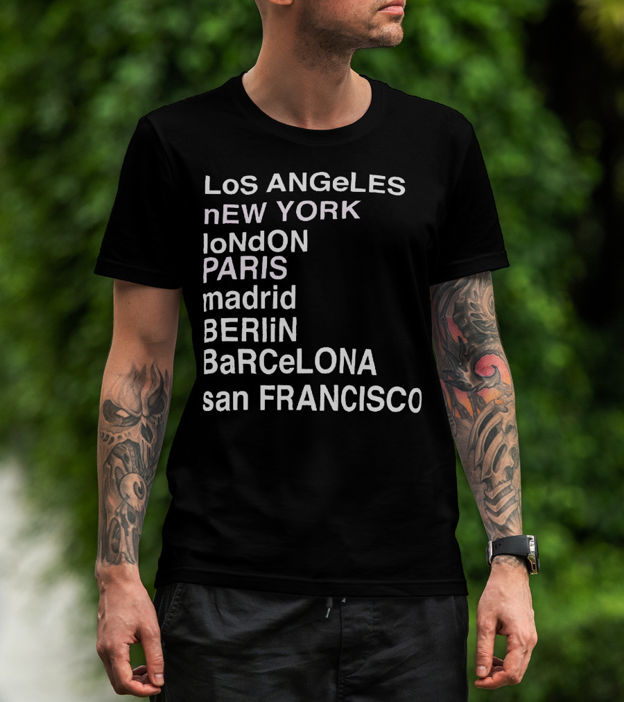 Anine Bing Paris Los Angeles New York London Madrid Berlin Barcelona San Francisco T-Shirt