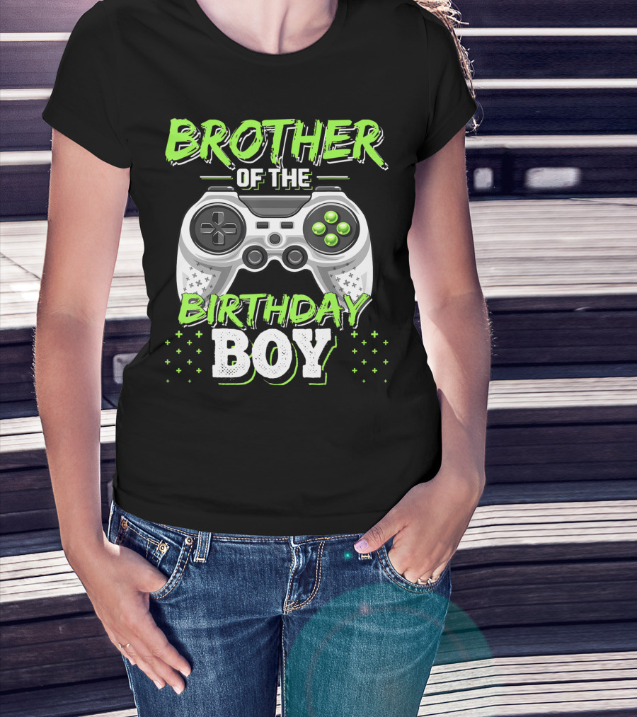 Brother Of The Birthday Boy Controller Gaming T-Shirt