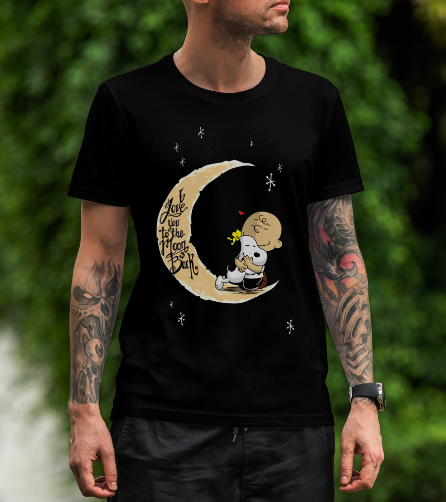 I Love You To The Moon And Back Lovemoonsnop Hugging Scene T-Shirt