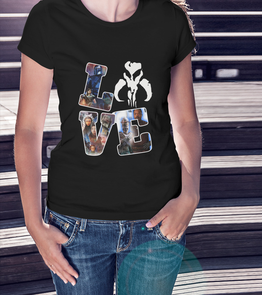 LOVE Star Wars Mandalorian Characters Collection T-Shirt