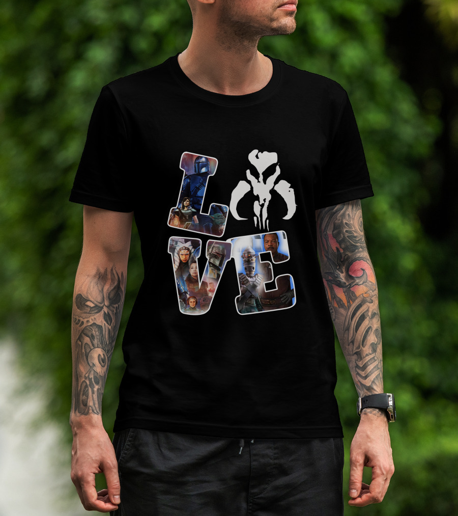 LOVE Star Wars Mandalorian Characters Collection T-Shirt