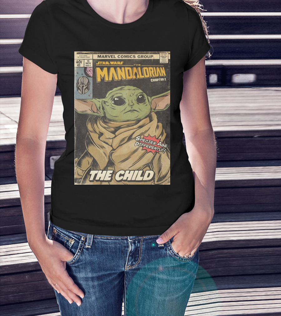 Marvel Comics Group Star Wars The Mandalorian Chapter 2 The Child Species Age Differently T-Shirt