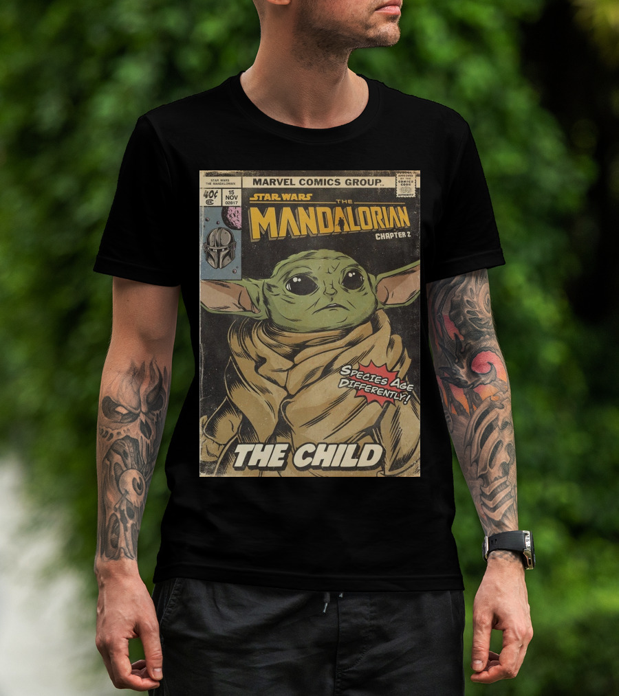 Marvel Comics Group Star Wars The Mandalorian Chapter 2 The Child Species Age Differently T-Shirt