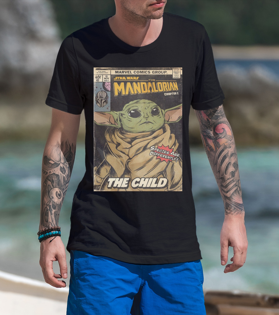 Marvel Comics Group Star Wars The Mandalorian Chapter 2 The Child Species Age Differently T-Shirt
