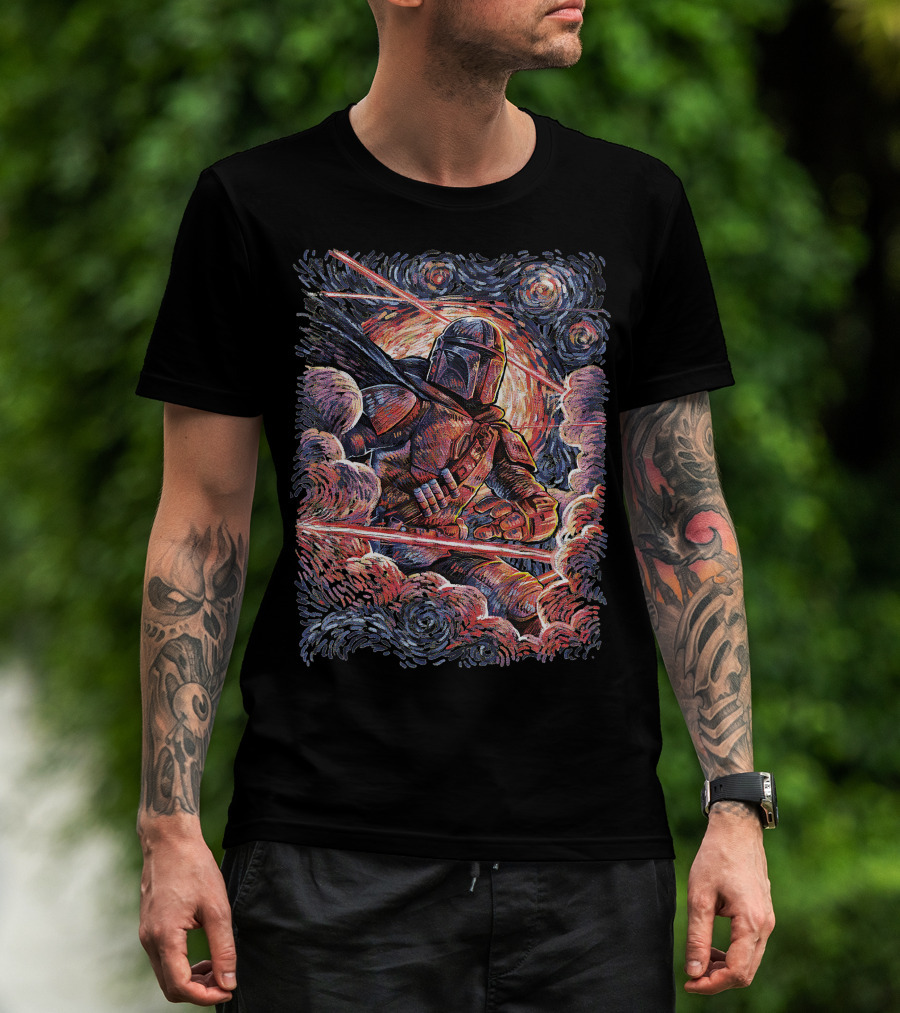 Only Today Galaxy Warrior In Starry Cosmic Battle Scene T-Shirt