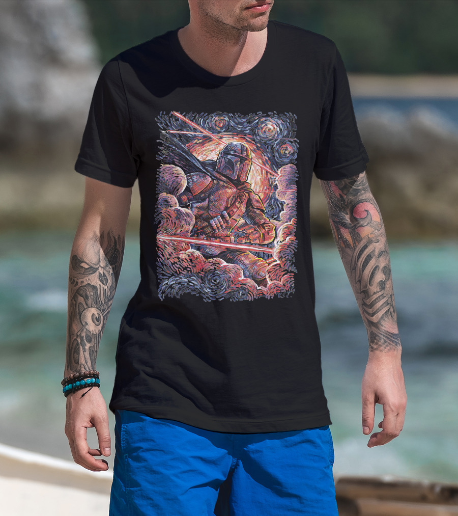 Only Today Galaxy Warrior In Starry Cosmic Battle Scene T-Shirt