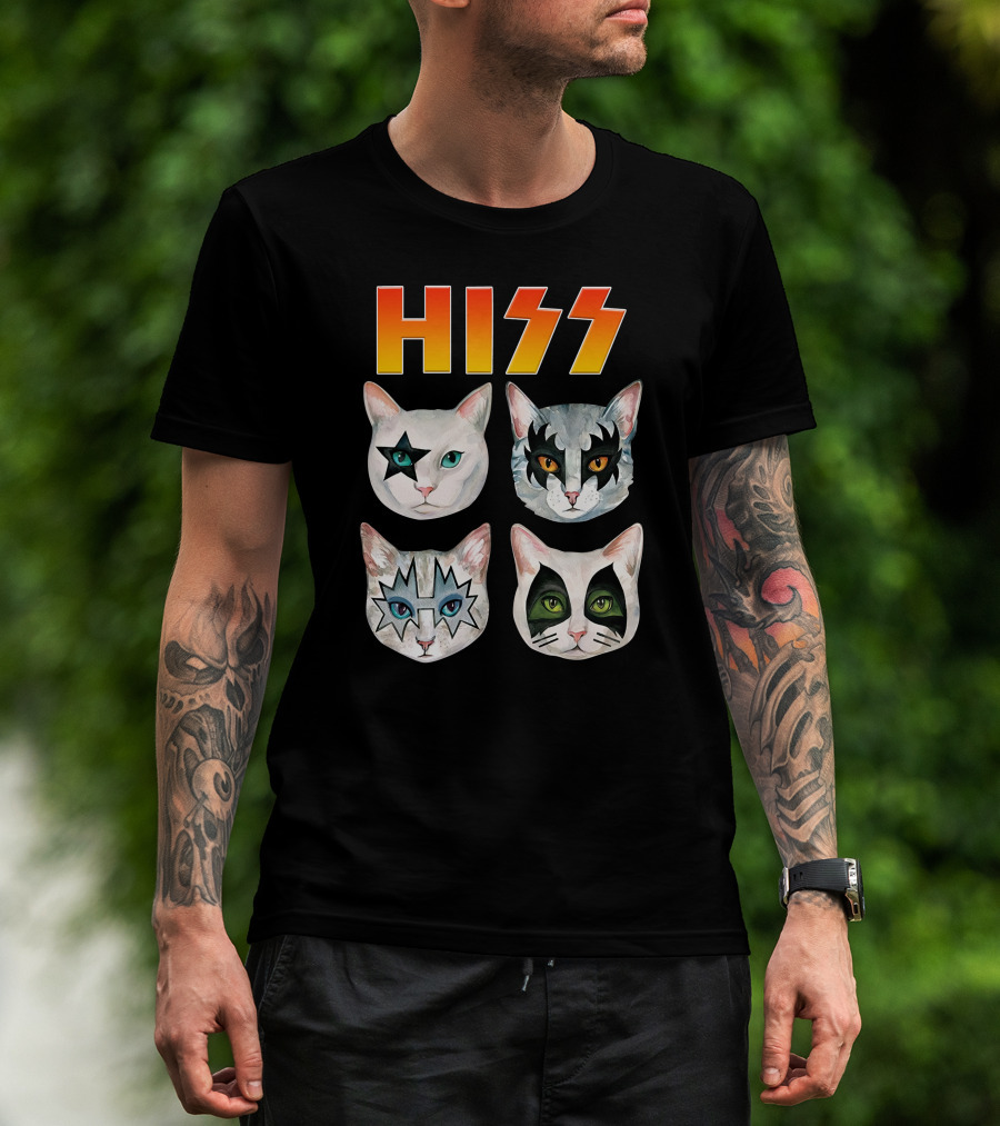 Hiss Only Today Cat Faces Makeup T-Shirt