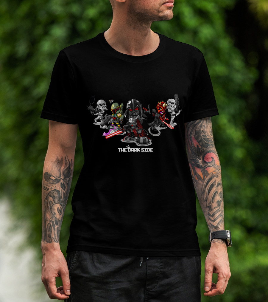 The Dark Side Only Today Stormtrooper Darth Vader Boba Fett Darth Maul T-Shirt