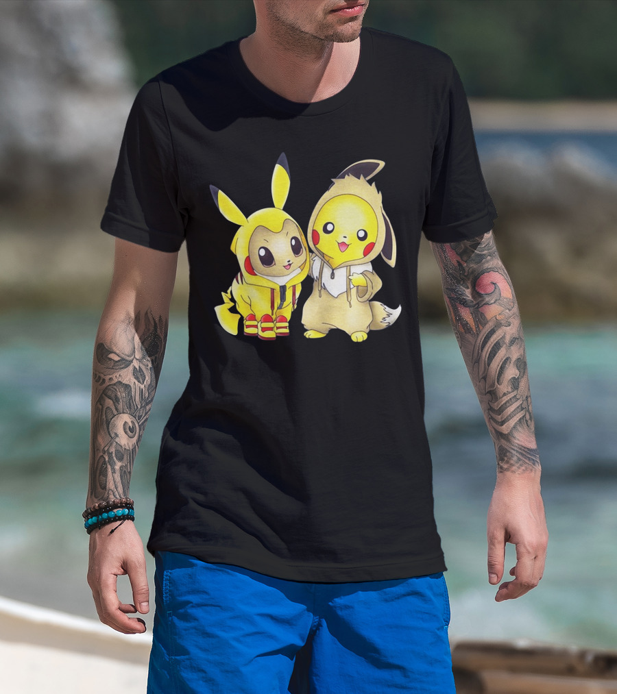 Pikachu And Eevee Cosplay Hoodie Only Today T-Shirt