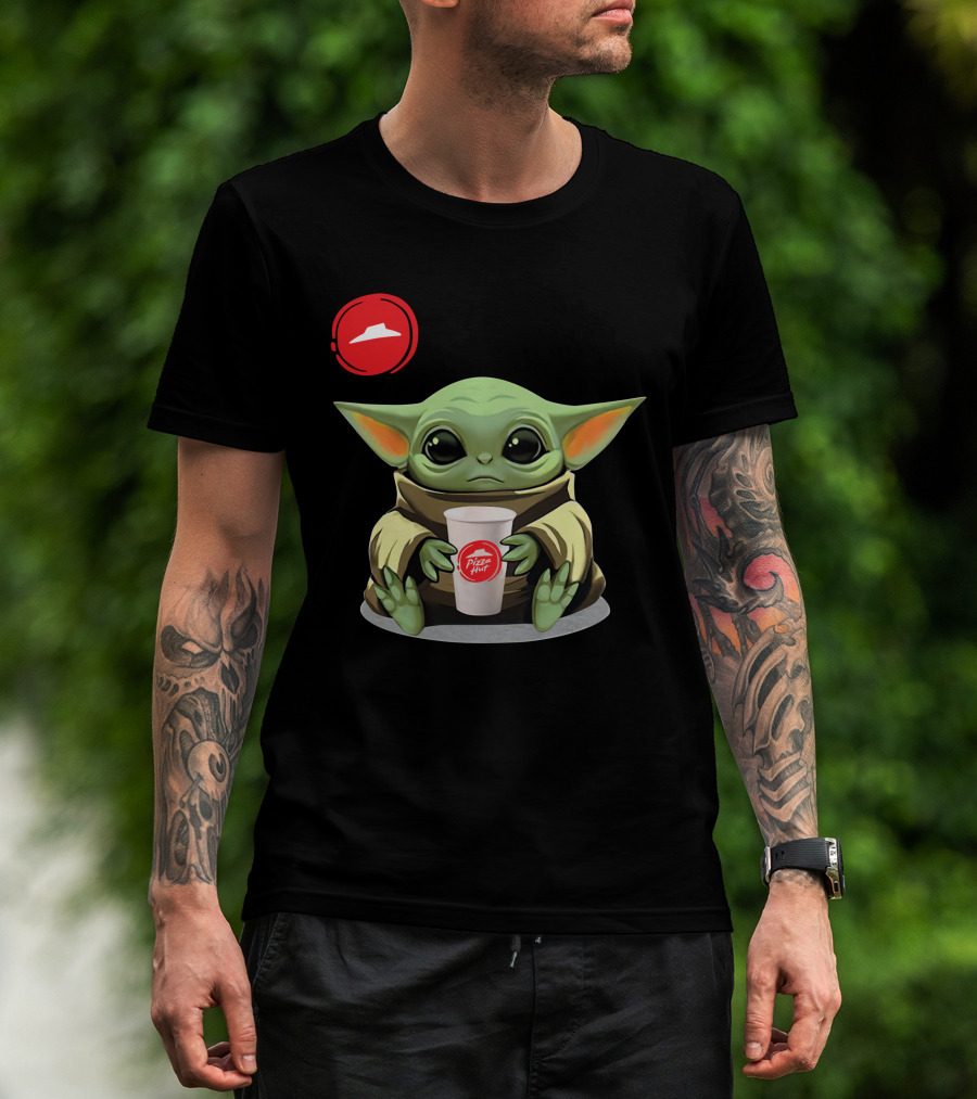 Pizza Hut Cute Green Character Holding Cup Only Today T-Shirt