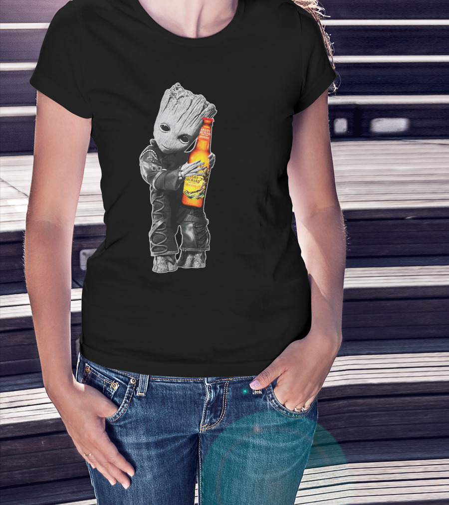 Groot Hugging Angry Orchard Hard Cider Bottle Only Today T-Shirt