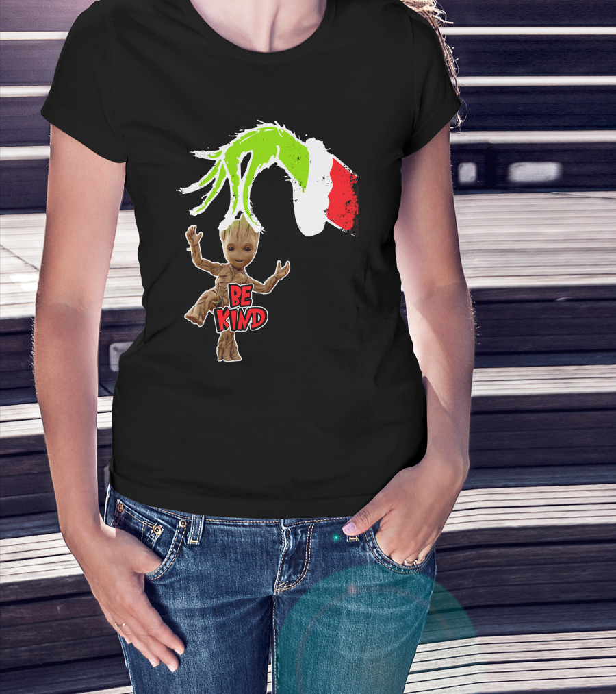 Be Kind Only Today Groot And Grinch Inspired T-Shirt