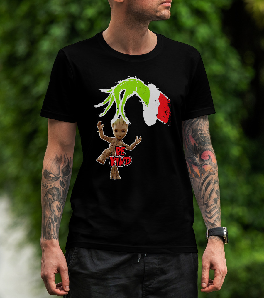 Be Kind Only Today Groot And Grinch Inspired T-Shirt