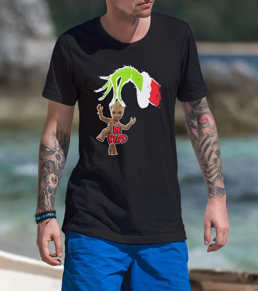 Be Kind Only Today Groot And Grinch Inspired T-Shirt