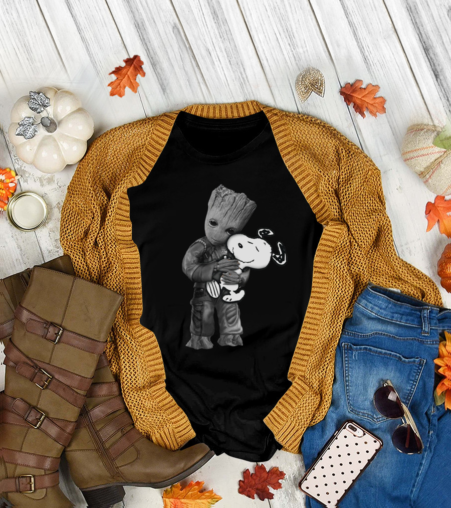 Groot Hugging Snoopy Only Today T-Shirt
