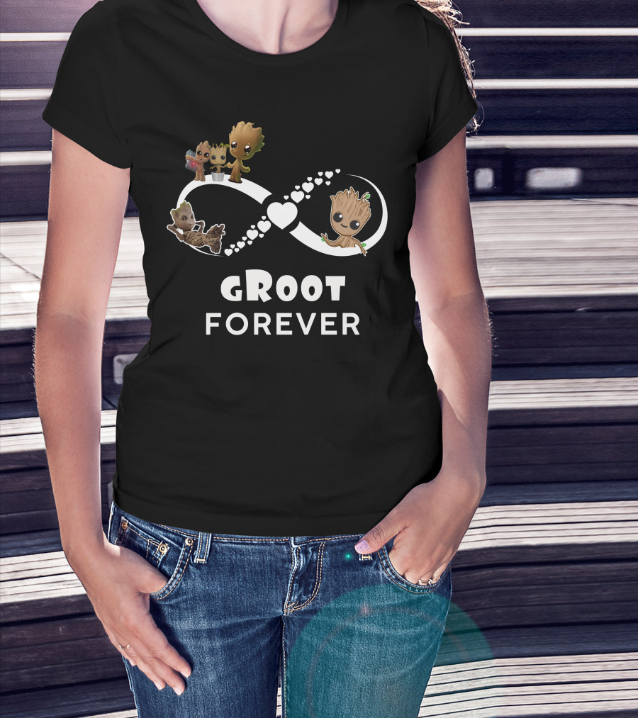 Groot Forever Infinity Heart Only Today T-Shirt
