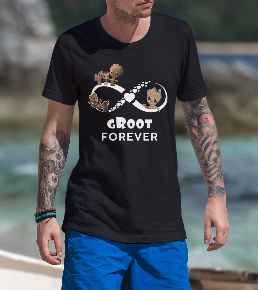 Groot Forever Infinity Heart Only Today T-Shirt