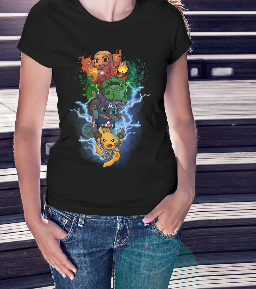 Avengers Pokemon Mashup Only Today T-Shirt