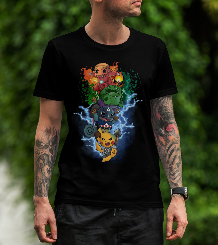 Avengers Pokemon Mashup Only Today T-Shirt