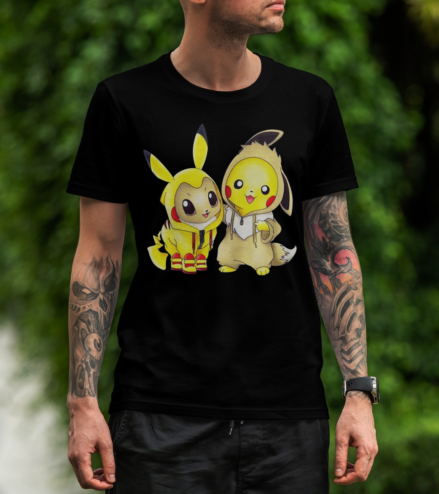 Pikachu And Eevee Hoodie Duo T-Shirt