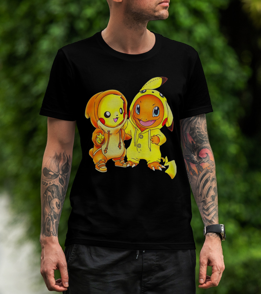 Pikachu Charmander Crossover Hoodie Pals T-Shirt