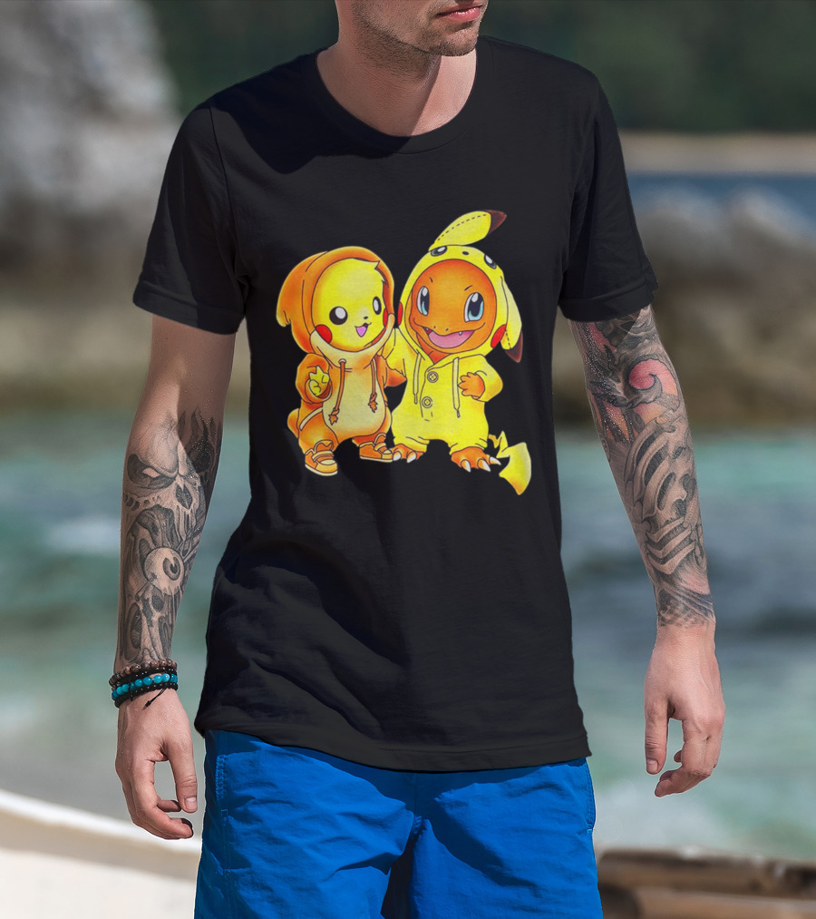 Pikachu Charmander Crossover Hoodie Pals T-Shirt