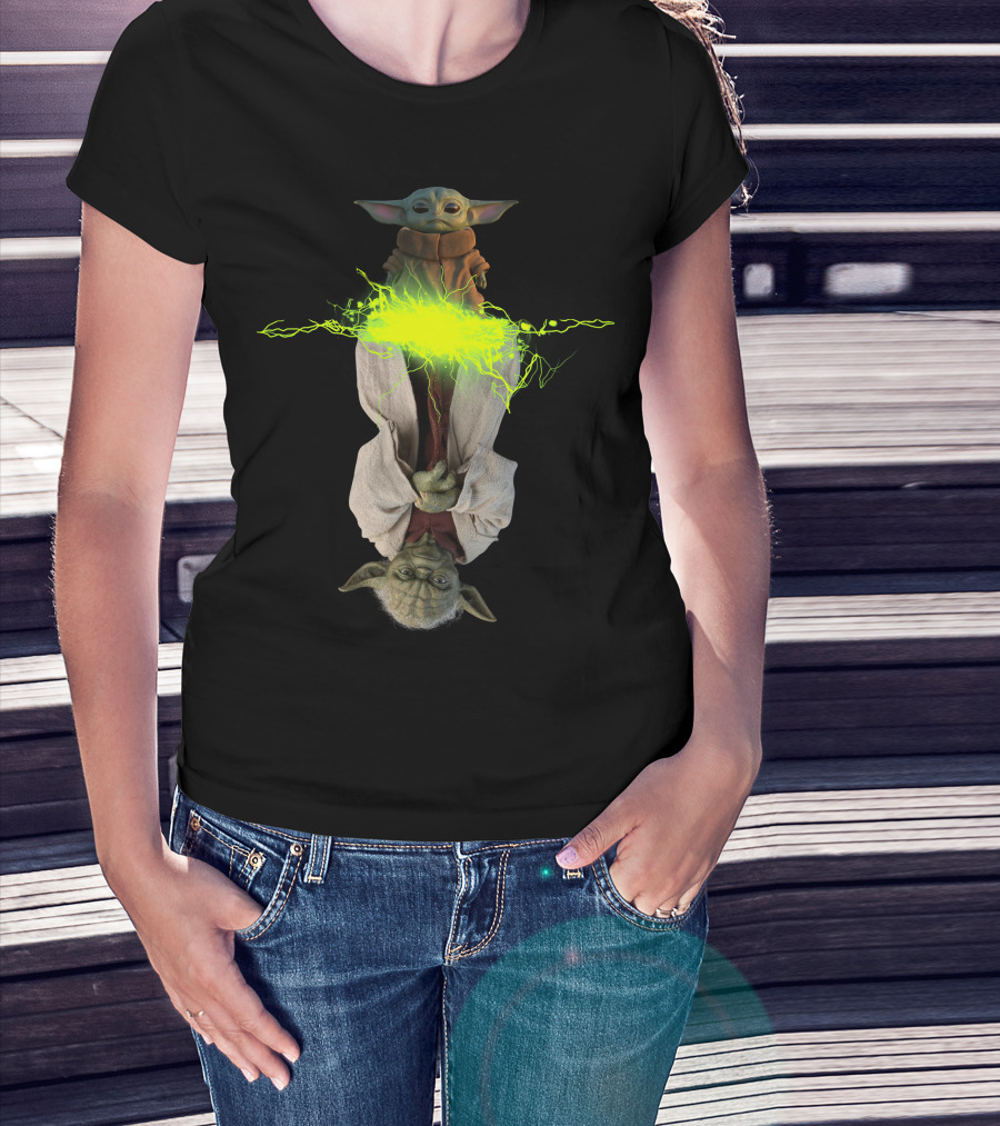 Star Wars Yoda And Grogu Lightning Force T-Shirt