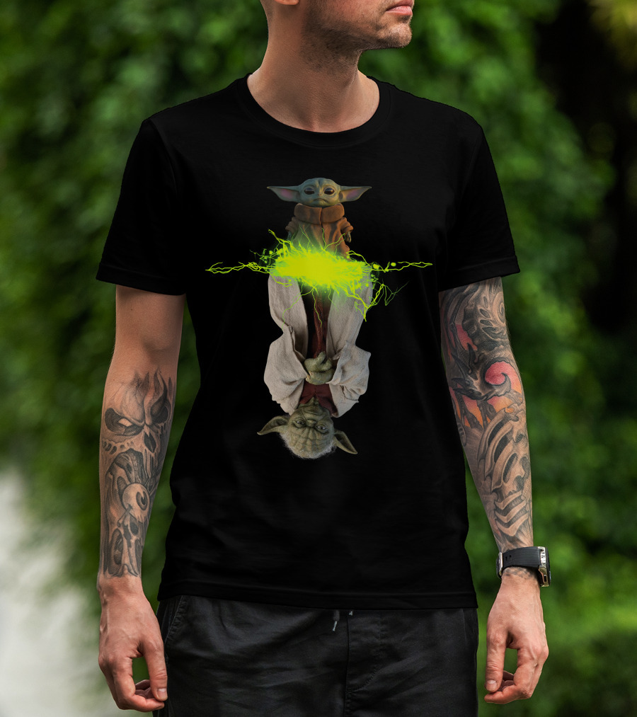 Star Wars Yoda And Grogu Lightning Force T-Shirt