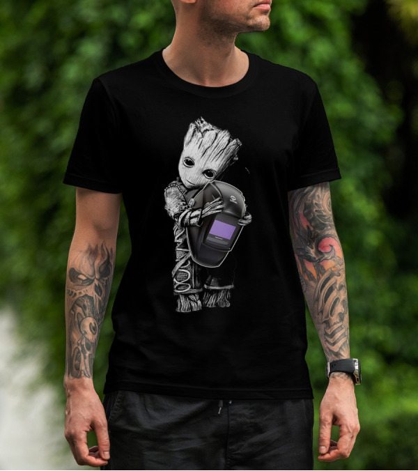 Groot Welding Helmet Hug T-Shirt