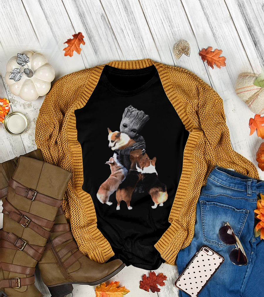 Corgi Hug Guardians T-Shirt