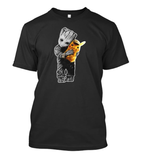 Groot Holding Pikachu T-Shirt