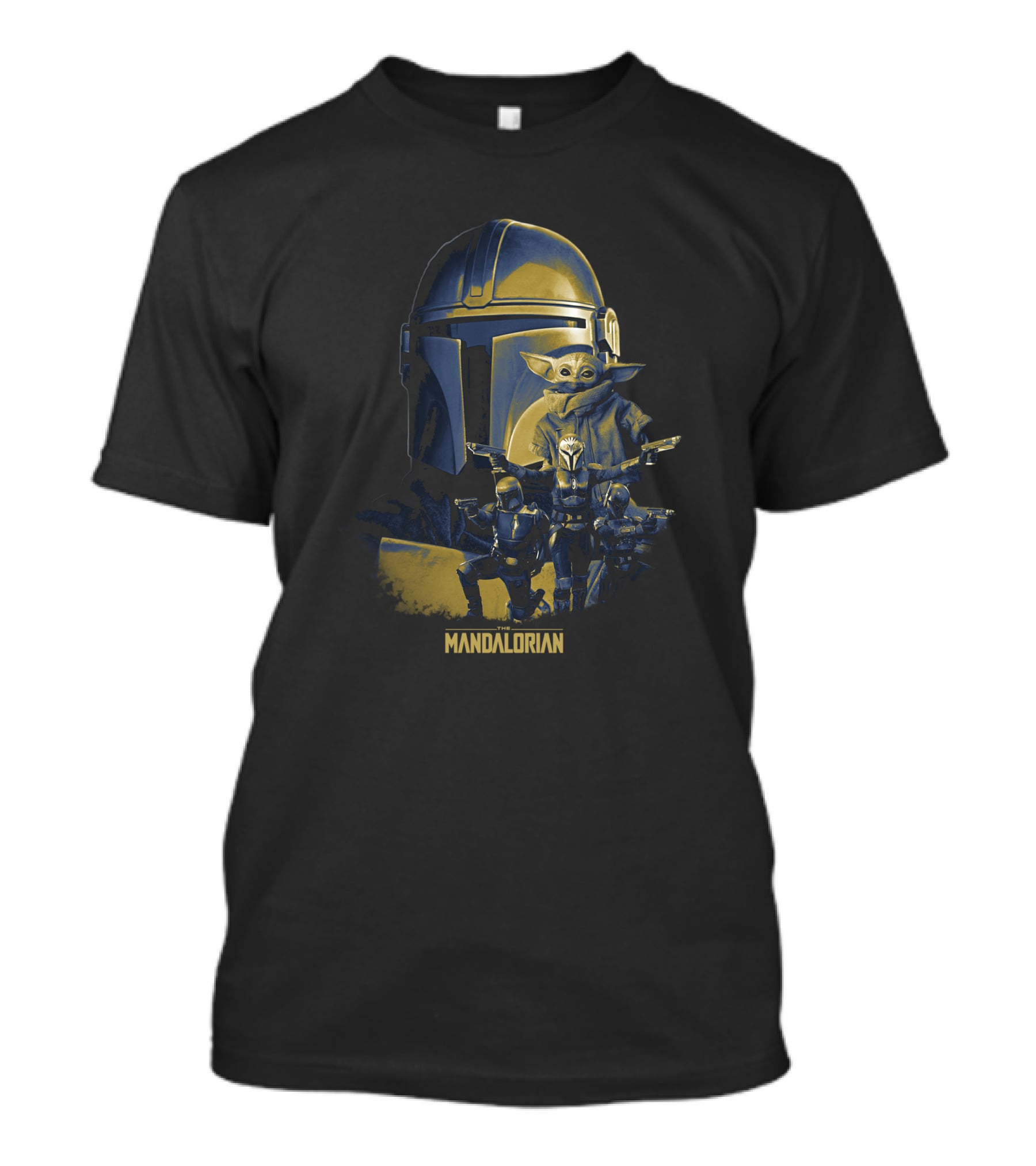 Mandalorian Manda6 Grogu Helmet Star Wars Characters T-Shirt