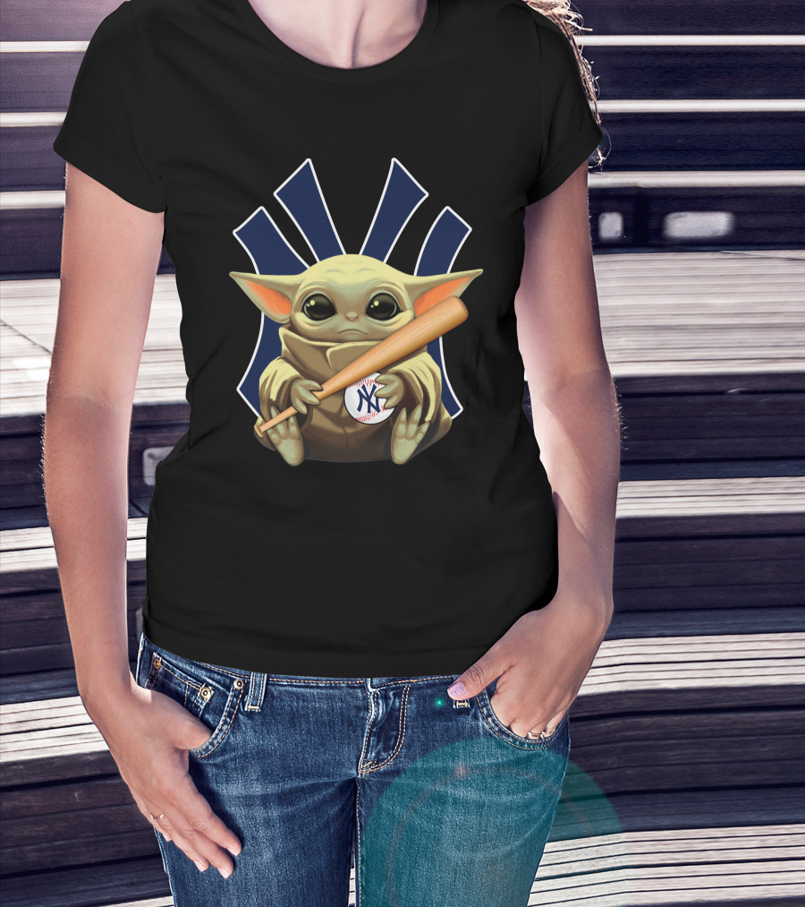 Baby Alien Baseball Team Logo Crossover T-Shirt