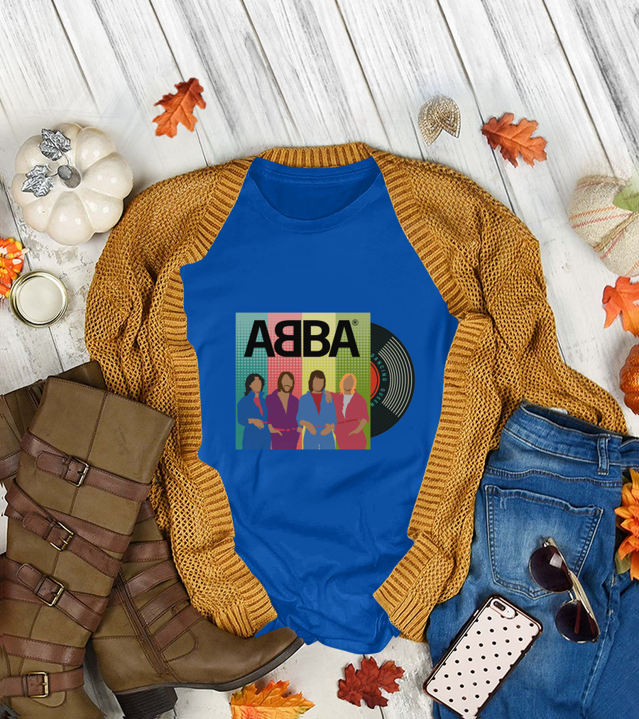 ABBA Dancing Queen Vinyl Retro Album Cover T-Shirt